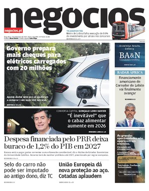 Capa de Jornal Negócios