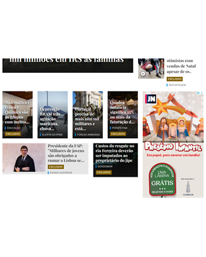 Capa de Jornal de Notícias