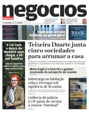 Capa de Jornal Negócios
