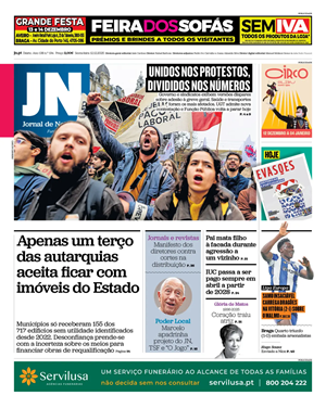 Capa de Jornal de Notícias