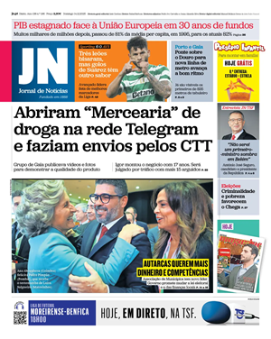 Capa de Jornal de Notícias