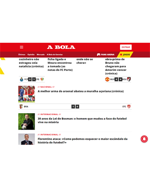 Capa de A Bola