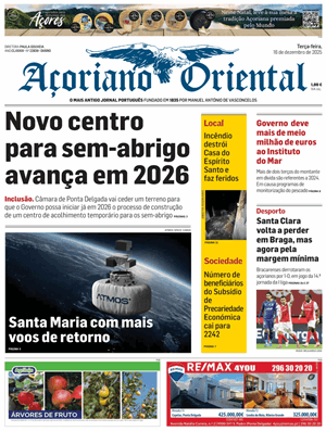 Capa de Açoriano Oriental
