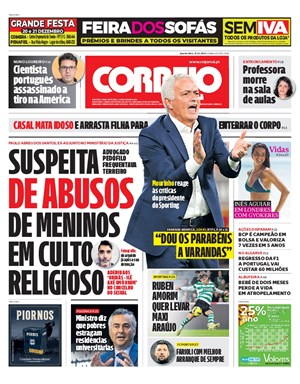 Capa de Correio da Manhã