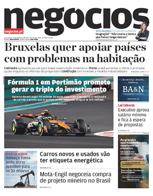 Capa de Jornal Negócios