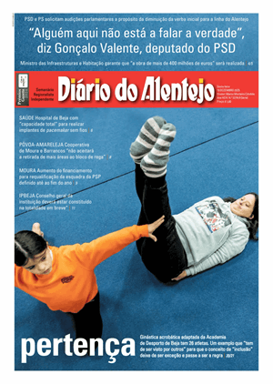 Capa de Diário do Alentejo