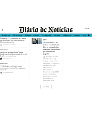 Capa de Diário de Notícias