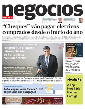 Capa de Jornal Negócios