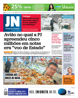 Capa de Jornal de Notícias