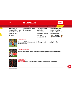 Capa de A Bola