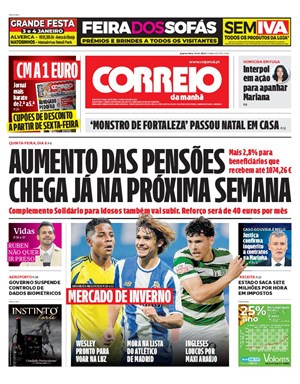 Capa de Correio da Manhã