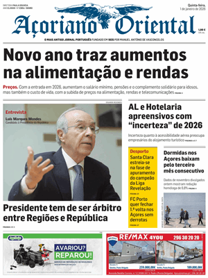 Capa de Açoriano Oriental