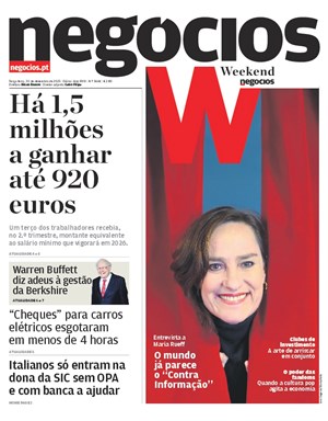 Capa de Jornal Negócios