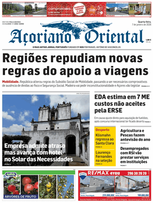 Capa de Açoriano Oriental