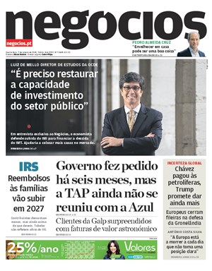 Capa de Jornal Negócios