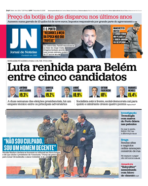 Capa de Jornal de Notícias