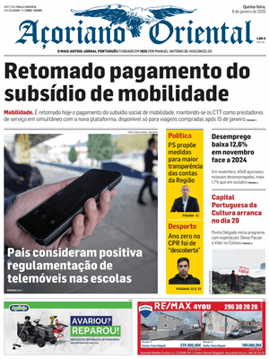 Capa de Açoriano Oriental