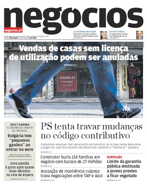 Capa de Jornal Negócios
