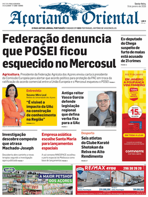 Capa de Açoriano Oriental