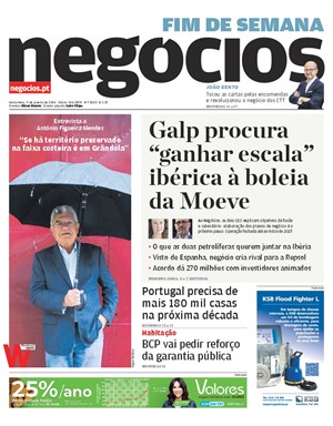 Capa de Jornal Negócios