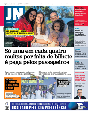 Capa de Jornal de Notícias