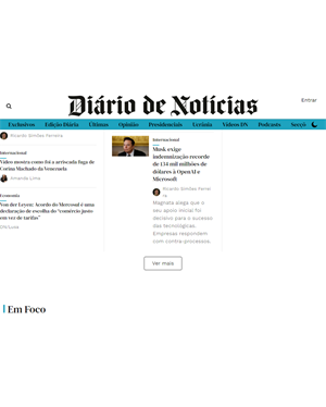 Capa de Diário de Notícias