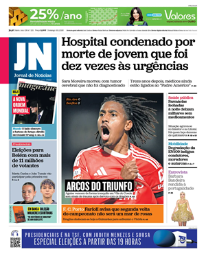Capa de Jornal de Notícias