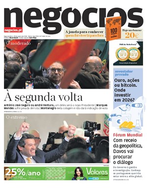 Capa de Jornal Negócios
