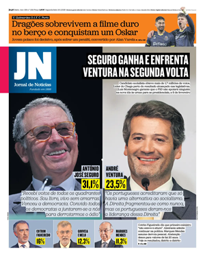 Capa de Jornal de Notícias