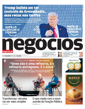 Capa de Jornal Negócios