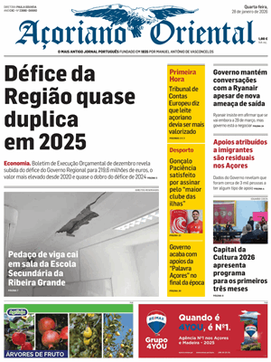 Capa de Açoriano Oriental