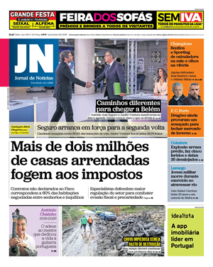 Capa de Jornal de Notícias
