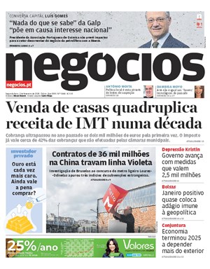 Capa de Jornal Negócios