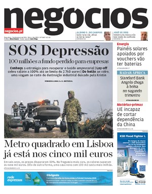 Capa de Jornal Negócios