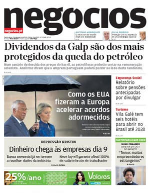 Capa de Jornal Negócios