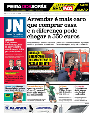Capa de Jornal de Notícias