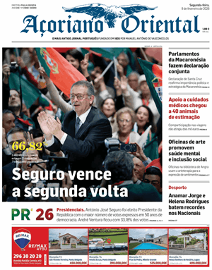 Capa de Açoriano Oriental