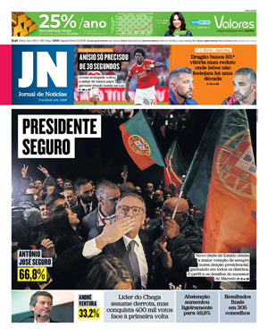 Capa de Jornal de Notícias