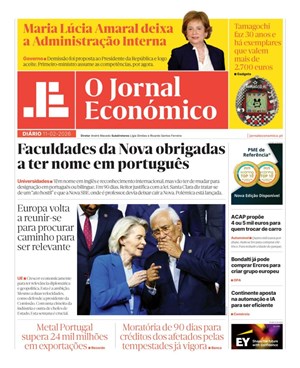 Capa de Jornal Económico