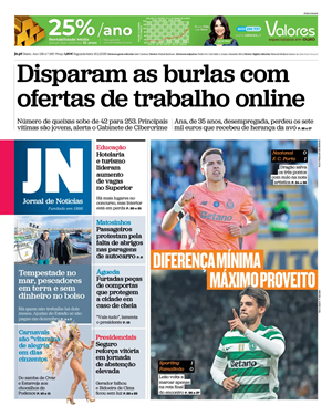 Capa de Jornal de Notícias