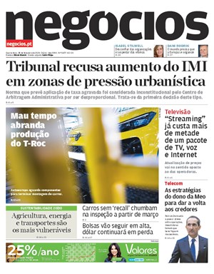 Capa de Jornal Negócios