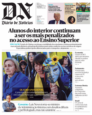 Capa de Diário de Notícias