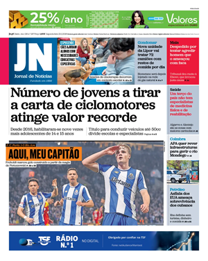 Capa de Jornal de Notícias
