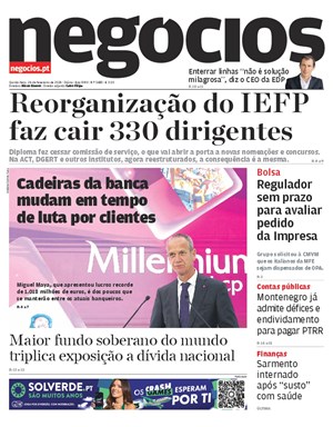 Capa de Jornal Negócios