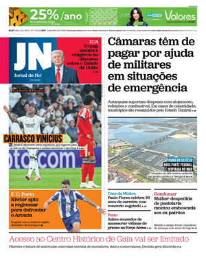 Capa de Jornal de Notícias
