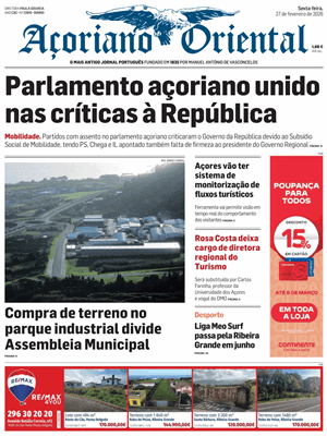 Capa de Açoriano Oriental