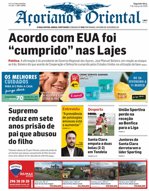 Capa de Açoriano Oriental