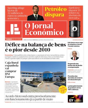 Capa de Jornal Económico