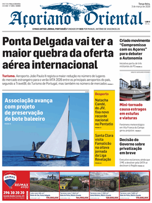 Capa de Açoriano Oriental