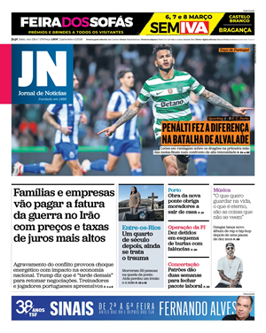 Capa de Jornal de Notícias